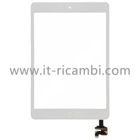 TOUCH+TASTO HOME FLEX COMPLETO PER IPADMINI IPAD MINI IPADMINI2 IPAD MINI2 BIANCO GRADE A CON IC