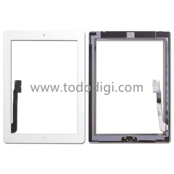 TOUCH E VETRO CON HOME E COLLA PER APPLE IPAD3 IPAD 3 BIANCO