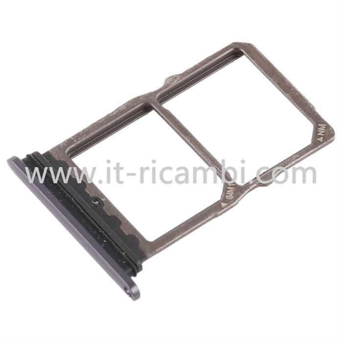 DUAL SIM TRAY PER HUAWEI MATE 20 HMA-L09 HMA-L29 NERO