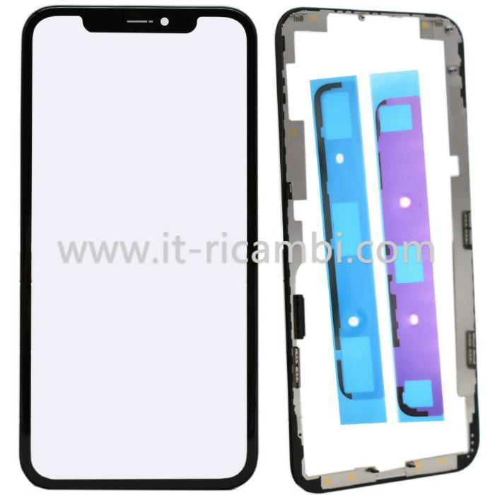 VETRO + SUPPORTO ORIGINALE PER APPLE IPHONE XS 5.8 NERO