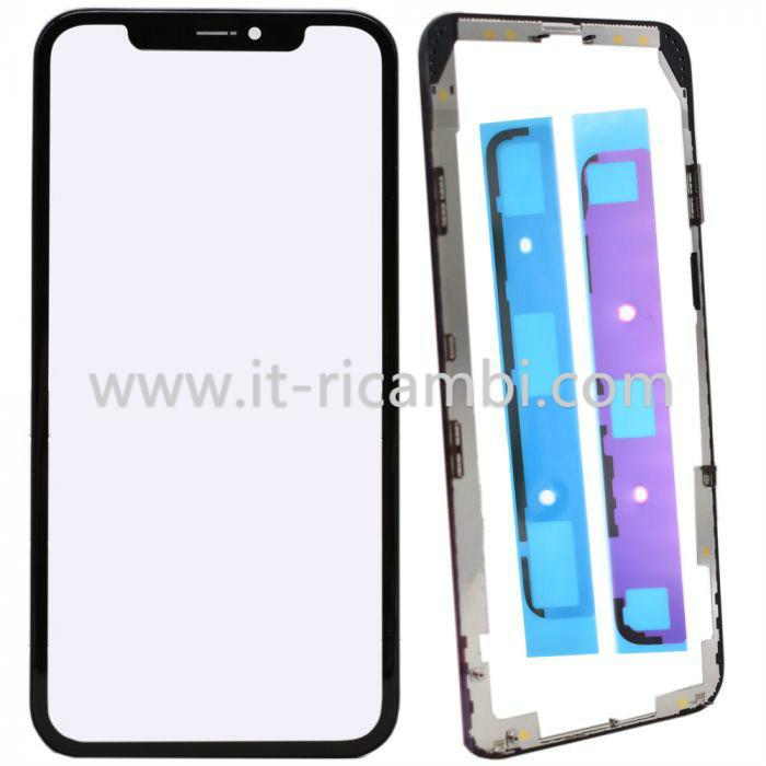 VETRO + SUPPORTO ORIGINALE PER APPLE IPHONE XS MAX 6.5 NERO