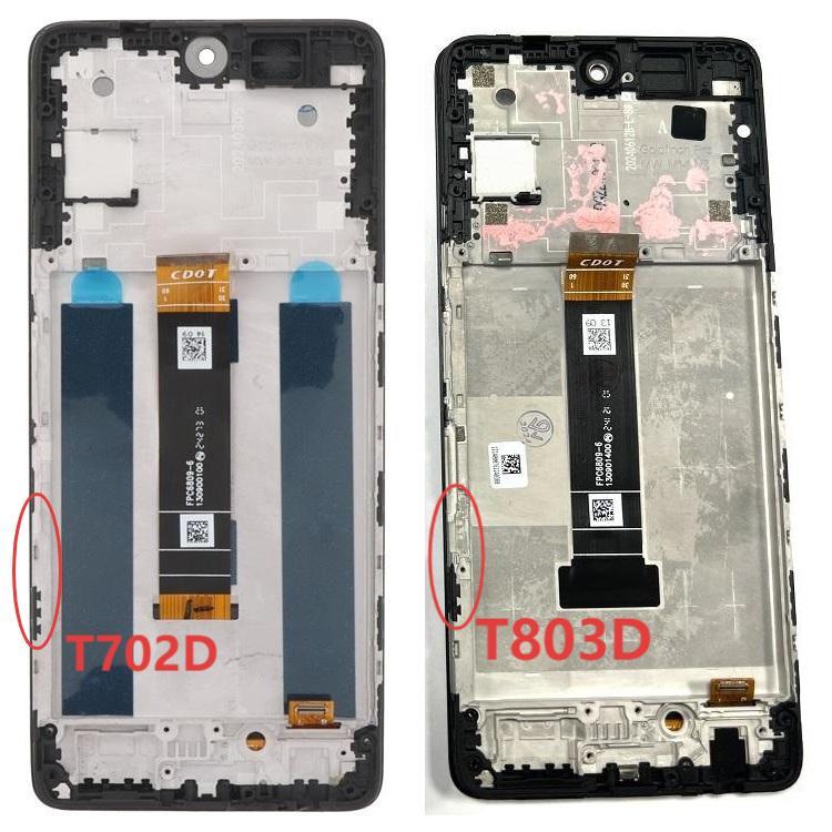 DISPLAY LCD + TOUCHSCREEN DISPLAY COMPLETO + FRAME PER TCL 50 PRO NXTPAPER 5G (T803E T803D) NERO OPACO ORIGINALE