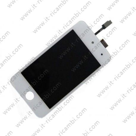 DISPLAY LCD + TOUCHSCREEN DISPLAY COMPLETO PER TOUCH 4 TOUCH4 COLORE BIANCO