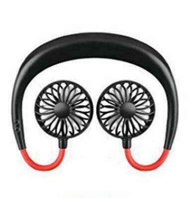 MINI VENTILATORE PER COLLO PORTATILE RICARICABILE NERO (CON PROFUMO)