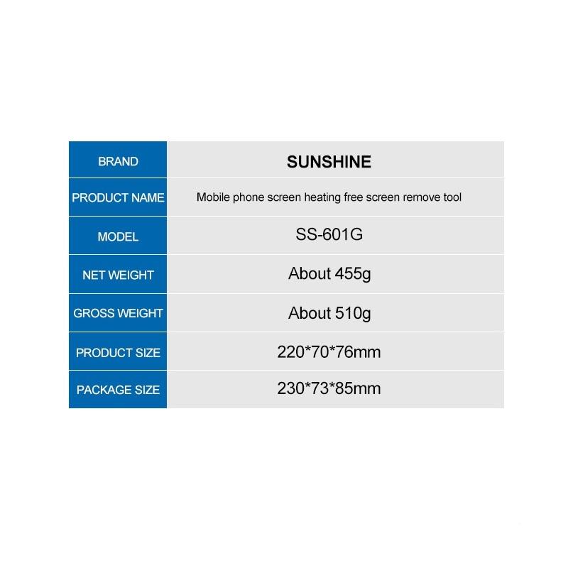 SUNSHINE SS-601G FREE-HEATING SEPARATORE SCHERMO LCD PER CELLULARE / STRUMENTO DI RIMOZIONE DELLO SCHERMO