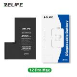 RELIFE BATTERIA DE GRANDE CAPACITA (4530 mAh) PER APPLE IPHONE 12 PRO MAX 6.7 (DIAGNOSTICABILE BATTERIA NON È NECESSARIA LA SALDATURA CAVO BATTERIA ORIGINALE NESSUN MESSAGGIO "PARTE SCONOSCIUTA") (RICHIEDE AGGIORNAMENTO ALL'ULTIMA VERSIONE)