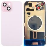 COVER POSTERIORE DI VETRO CON SUPPORTO PER APPLE IPHONE 15 PLUS 6.7 ROSA