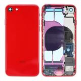 COVER POSTERIORE CON RICAMBI PER APPLE IPHONE SE 2020 4.7 ROSSO MATERIALE ORIGINALE