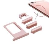 SET 4 PEZZI PORTA-SIM + TASTI VOLUME + TASTI POWER E TASTO VIBRAZIONE PER IPHONE 6S 4.7 ROSA