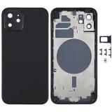 COVER POSTERIORE PER APPLE IPHONE 12 6.1 NERO OEM