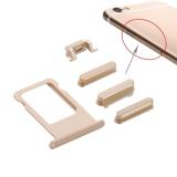 SET 4 PEZZI PORTA-SIM + TASTI VOLUME + TASTI POWER E TASTO VIBRAZIONE PER IPHONE 6S 4.7 ORO