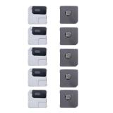 SET 5 PEZZI SCHERMO ANTIPOLVERE PER MICROFONO POSTERIORE PER APPLE IPHONE 12 MINI 5.4 BIANCO