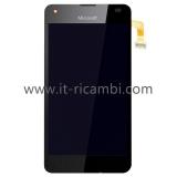 TOUCHSCREEN + DISPLAY LCD DISPLAY COMPLETO + FRAME PER MICROSOFT LUMIA 550 NERO
