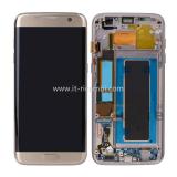 DISPLAY LCD + TOUCHSCREEN DISPLAY COMPLETO + FRAME PER SAMSUNG GALAXY S7 EDGE G935F ORO ORIGINALE (SERVICE PACK)