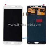 TOUCHSCREEN + DISPLAY LCD DISPLAY COMPLETO SENZA FRAME PER SAMSUNG GALAXY J7 J700F BIANCO ORIGINALE (SERVICE PACK)