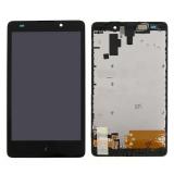 DISPLAY LCD + TOUCHSCREEN DISPLAY COMPLETO + FRAME PER NOKIA LUMIA XL RM-1030 RM-1042 NERO