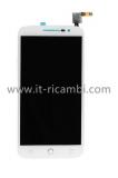 TOUCHSCHREEN + DISPLAY LCD DISPLAY COMPLETO SENZA FRAME PER ALCATEL OT-7044 BIANCO