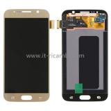 TOUCHSCREEN + DISPLAY LCD DISPLAY COMPLETO SENZA FRAME PER SAMSUNG GALAXY S6 G920F ORO ORIGINALE (SERVICE PACK)