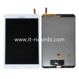 TOUCHSCREEN + DISPLAY LCD COMPLETO SENZA FRAME PER SAMSUNG TAB4 TAB 4 8.0 LTE T331 T335 COLORE BIANCO