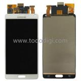 TOUCHSCREEN + DISPLAY LCD DISPLAY COMPLETO SENZA FRAME PER SAMSUNG GALAXY NOTE4 NOTE 4 SM-N910F BIANCO ORIGINALE