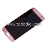 TOUCHSCREEN + DISPLAY LCD DISPLAY COMPLETO SENZA FRAME PER SAMSUNG GALAXY S7 G930F ROSA ORIGINALE (SERVICE PACK)