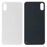 COVER POSTERIORE DI VETRO (BIG HOLE) PER APPLE IPHONE X 5.8 BIANCO