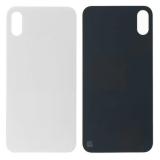 COVER POSTERIORE DI VETRO (BIG HOLE) PER APPLE IPHONE XS 5.8 BIANCO