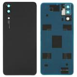 COVER POSTERIORE PER HUAWEI P20 NERO ORIGINALE NEW