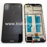 TOUCHSCREEN + DISPLAY LCD DISPLAY COMPLETO + FRAME PER HUAWEI ENJOY 8 / HONOR 7C / Y7 2018 NERO ORIGINALE