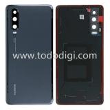 COVER POSTERIORE PER HUAWEI P30 ELE-L29 ELE-L09 NERO ORIGINALE