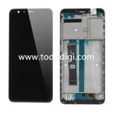 TOUCHSCREEN + DISPLAY LCD DISPLAY COMPLETO + FRAME PER ASUS ZENFONE MAX PLUS (M1) ZB570TL X018D NERO