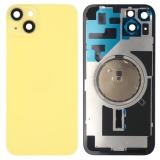 COVER POSTERIORE DI VETRO CON SUPPORTO PER APPLE IPHONE 14 6.1 GIALLO