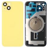 COVER POSTERIORE DI VETRO CON SUPPORTO PER APPLE IPHONE 14 6.1 GIALLO