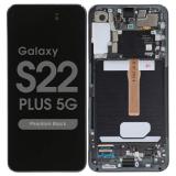 TOUCHSCREEN + DISPLAY LCD DISPLAY COMPLETO + FRAME PER SAMSUNG GALAXY S22 PLUS 5G / S22+ 5G S906B NERO ORIGINALE (SERVICE PACK)