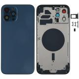 COVER POSTERIORE PER APPLE IPHONE 12 PRO MAX 6.7 BLU MATERIALE ORIGINALE