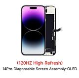 TOUCHSCREEN + DISPLAY OLED DISPLAY COMPLETO PER APPLE IPHONE 14 PRO 6.1 JCID OLED VERSIONE SOFT (DIAGNOSTICABILE NON È NECESSARIO TRAPIANTARE L'IC DELLO SCHERMO ORIGINALE)