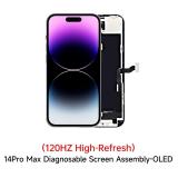 TOUCHSCREEN + DISPLAY OLED DISPLAY COMPLETO PER APPLE IPHONE 14 PRO MAX 6.7 JCID OLED VERSIONE SOFT (DIAGNOSTICABILE NON È NECESSARIO TRAPIANTARE L'IC DELLO SCHERMO ORIGINALE)