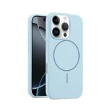 CUSTODIA CELLULARE DI SILICONE LIQUIDO + MAGNETICO PER APPLE IPHONE 16 PRO MAX BLU