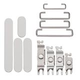 SET 3 PEZZI TASTI VOLUME + TASTI POWER E TASTO VIBRAZIONE PER APPLE IPHONE 16 PRO 6.3 / IPHONE 16 PRO MAX 6.9 BIANCO