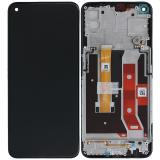 DISPLAY LCD + TOUCHSCREEN DISPLAY COMPLETO + FRAME PER OPPO A73 5G (CPH2161) NERO ORIGINALE