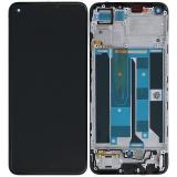 TOUCHSCREEN + DISPLAY LCD DISPLAY COMPLETO + FRAME PER REALME 8 4G (RMX3085) NERO ORIGINALE