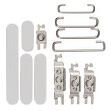 SET 3 PEZZI TASTI VOLUME + TASTI POWER E TASTO VIBRAZIONE PER APPLE IPHONE 17 PRO 6.3 / IPHONE 17 PRO MAX 6.9 ARGENTO