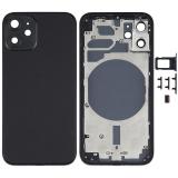 COVER POSTERIORE PER APPLE IPHONE 12 MINI 5.4 NERO MATERIALE ORIGINALE