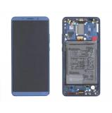 TOUCHSCREEN + DISPLAY LCD DISPLAY COMPLETO + FRAME PER HUAWEI MATE 10 PRO BLA-L09 BLU ORIGINALE