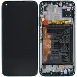 DISPLAY LCD + TOUCHSCREEN DISPLAY COMPLETO + FRAME + BATTERIA PER HUAWEI P40 LITE (JNY-L21A JNY-LX1) VERDE ORIGINALE