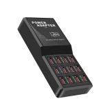 W-858 60W CARICABATTERIE DA TAVOLO USB A 12 PORTE