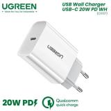 UGREEN CD137 CARICATORE SUPERCHARGE MAX 20W EU TYPE C BIANCO