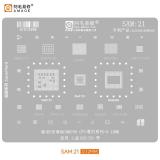 AMAOE STAMPO METALLICO DEGLI IC PER SAM-21 SAMSUNG GALAXY S25 5G S931B / S25 PLUS / S25+ 5G S936B