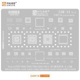AMAOE STAMPO METALLICO DEGLI IC PER SAM-14 SAMSUNG GALAXY A10 A105F / A20e A202F / A50 A505F / A51 A515 / A8 (2018) A530F / A6 (2018) A600F / A7 (2018) A750F