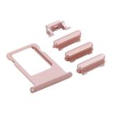 SET 4 PEZZI PORTA-SIM + TASTI VOLUME + TASTI POWER E TASTO VIBRAZIONE PER IPHONE 6S PLUS 5.5 ROSA